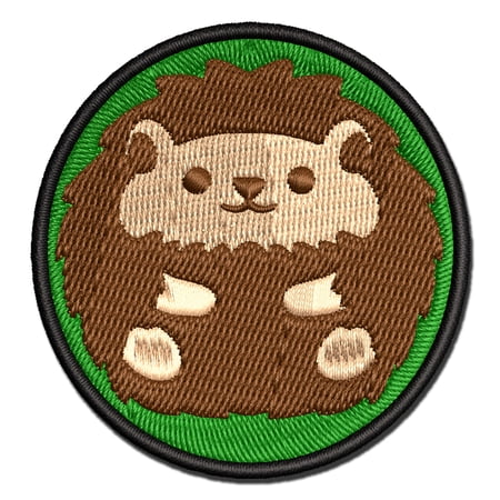 Cute and Round Hedgehog Ball Applique Multi-Color Embroidered Iron-On Patch - 2.5 Inch Small