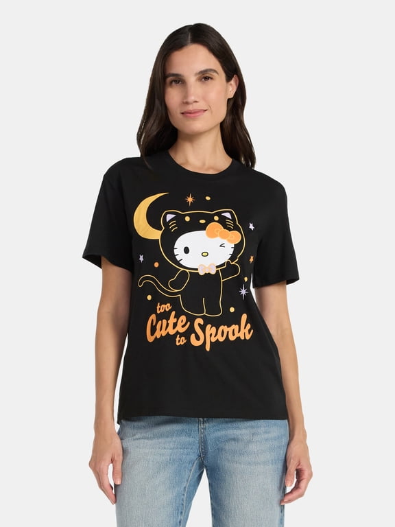 Women’s Cute and Spooky Halloween Graphic Tee, Sizes XXS-2XL