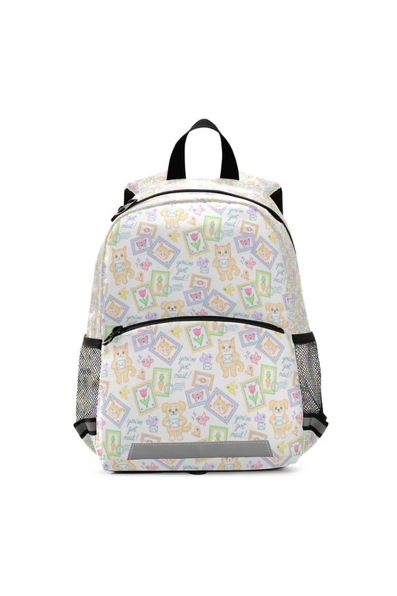 Cute animals mail delivery Student Laptop Backpack For Middle Teen Bookbag Travel Daypack