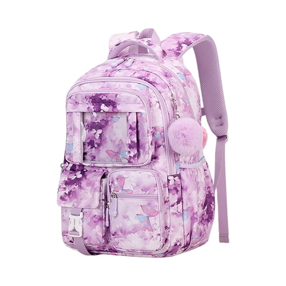 Cute backpack , lightweight waterproof fabric, multiple zipper pockets, adjustable chest buckle J