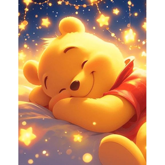 Cute bear Diamond Art Kits for Adults, Cartoon 5D Diamond Painting Kits for Beginners, Round Full Drill DIY Diamond Dots Paintings, Diamonds Pictures Gem Art for Home Wall Decor 12X16 inch