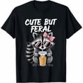 thumbnail image 1 of Cute but Feral Raccoon T-Shirt, 1 of 2