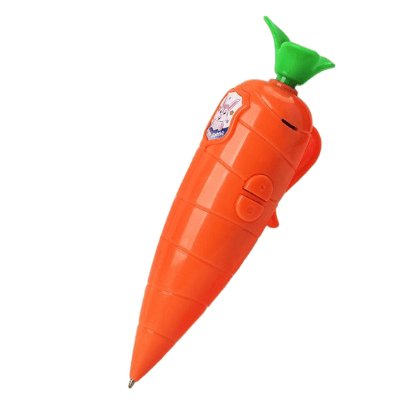 Cute carrot-shaped 60-second recording device (Zoo-topia Judy voice recorder) with playback and recording functions.