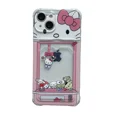 thumbnail image 1 of Cute cartoon anime role Hello Kitty phone case for iPhone 11 12 13 14 Pro Max X XR Xs 7 8 plus soft TPU wallet cover card holder, 1 of 8
