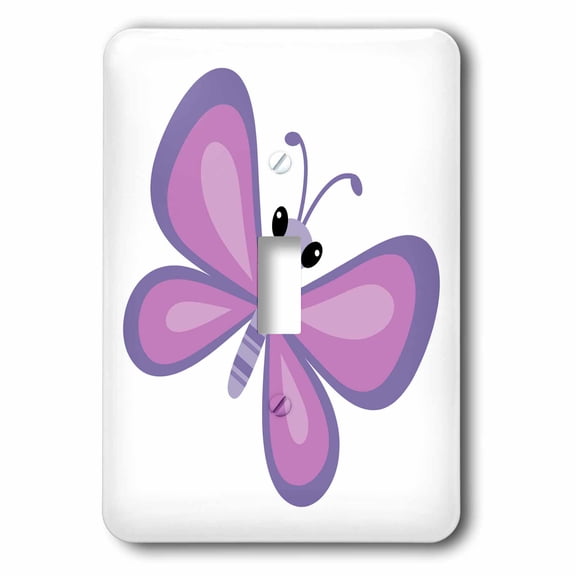 3dRose, Cute cartoon butterfly, single toggle switch