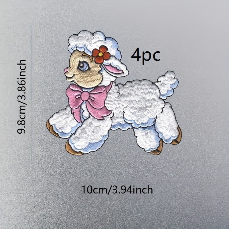 Cute cartoon lamb embroidery patch | multi-purpose cloth decoration | suitable for clothing and bag decoration