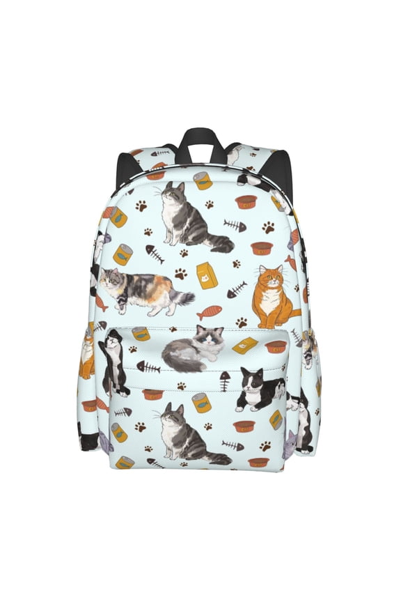Cute cat Backpack for Women 16.9 inch Travel Casual Laptop Backpack Lightweight Waterproof Hiking Daypack