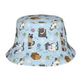 thumbnail image 1 of Cute cat Bucket Hats for Woman Packable Summer Sun Hat Beach Caps For Fisherman Outdoor Travel Hiking, 1 of 5