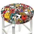 thumbnail image 1 of Cute colorful Dog Round Bar Stool Seat Covers, Elastic Round Chair Cover Stool Seat Slipcover Bar Stool Cushions Round Pad for 12-14 inch, 1 of 5