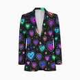 thumbnail image 1 of Cute colorful pattern with hearts Men Blazers Slim Clothing Summer Jacket Man Oversize Daily Suits Tops, 1 of 5