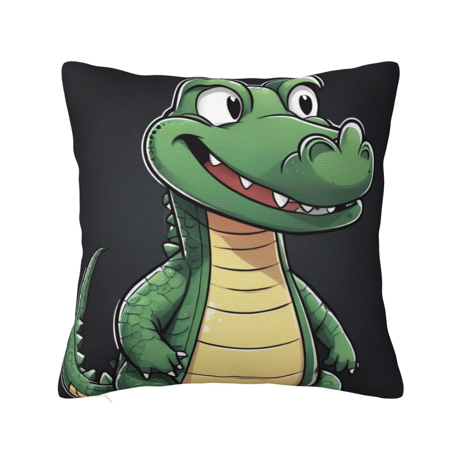 Cute crocodile Pillow cover square cushion cover suitable for household