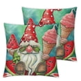 thumbnail image 1 of Cute dessert pillowcase, cushion cover, ice cream pattern sofa pillowcase, popsicle pattern  Set of 2 Multiple specifications, 1 of 7