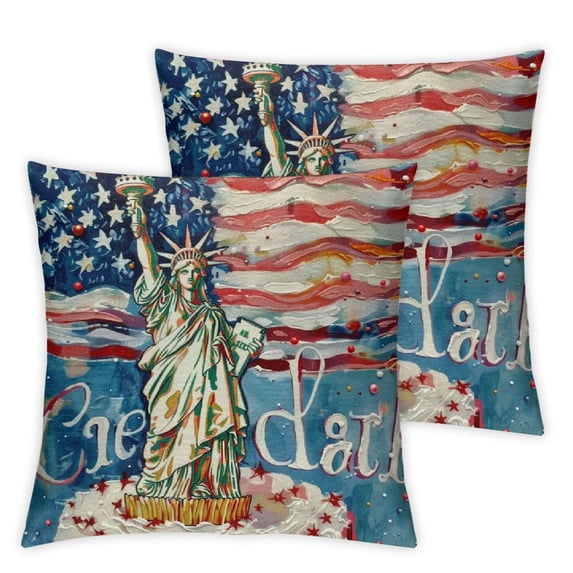 Cute dessert pillowcase, cushion cover, ice cream pattern sofa pillowcase, popsicle pattern Set of 2 Multiple specifications