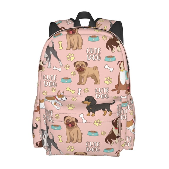 Cute dog Backpack for Women 16.9 inch Travel Casual Laptop Backpack Lightweight Waterproof Hiking Daypack