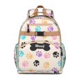 thumbnail image 1 of Cute dog backpack with floral and puppy accents, lightweight backpack, durable backpack for school or travel, 1 of 6