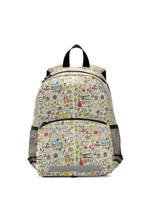 Cute doodle seamless pattern(2) Student Laptop Backpack For Middle Teen Bookbag Travel Daypack