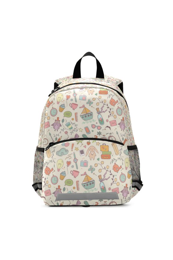 Cute doodle seamless pattern Student Laptop Backpack For Middle Teen Bookbag Travel Daypack