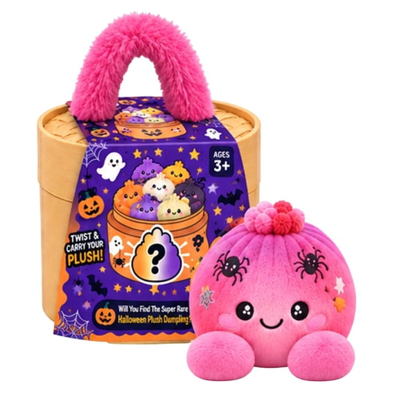 Toy Box Mode Cute dumpling plush toy with a steamer basket gift box; soft dumpling ...