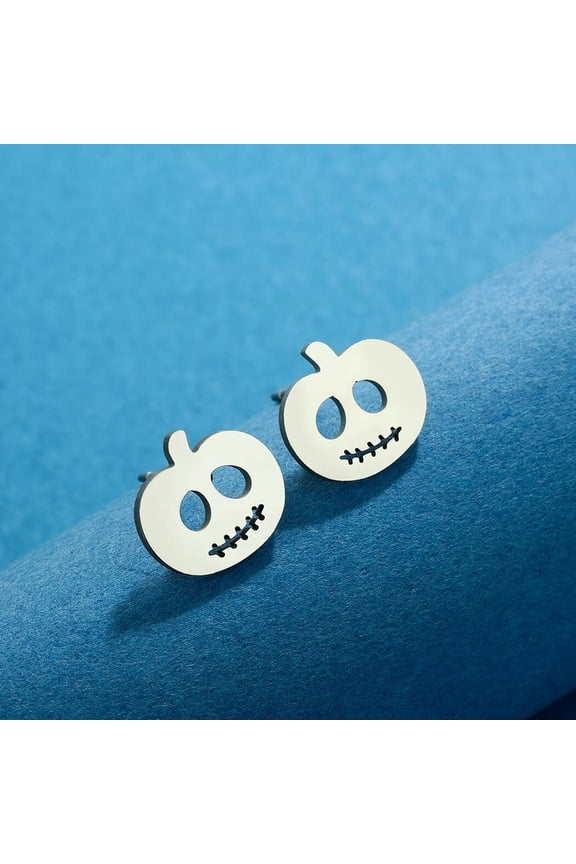 Cute fall Halloween gift pumpkin studs for gifting