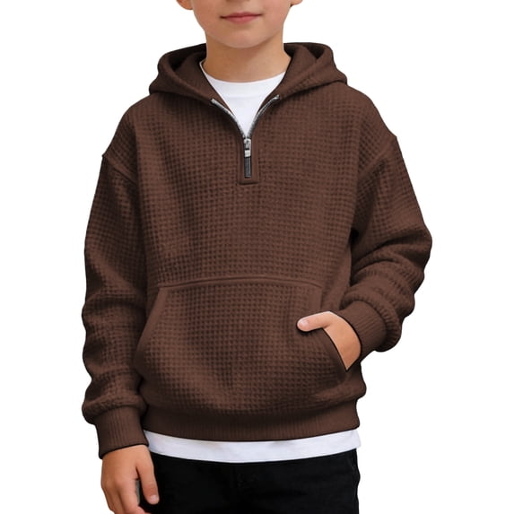 Cute for Boys 10-12 Hoodies Long Sleeve Everyday Solid Color Loose Fit Jackets Hooded Coats Fall Winter Outfits