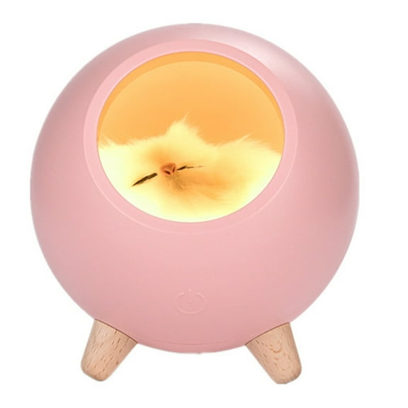 Cute for Cat Night Light USB Rechargeable for Touch Dimming Desktop Lamp