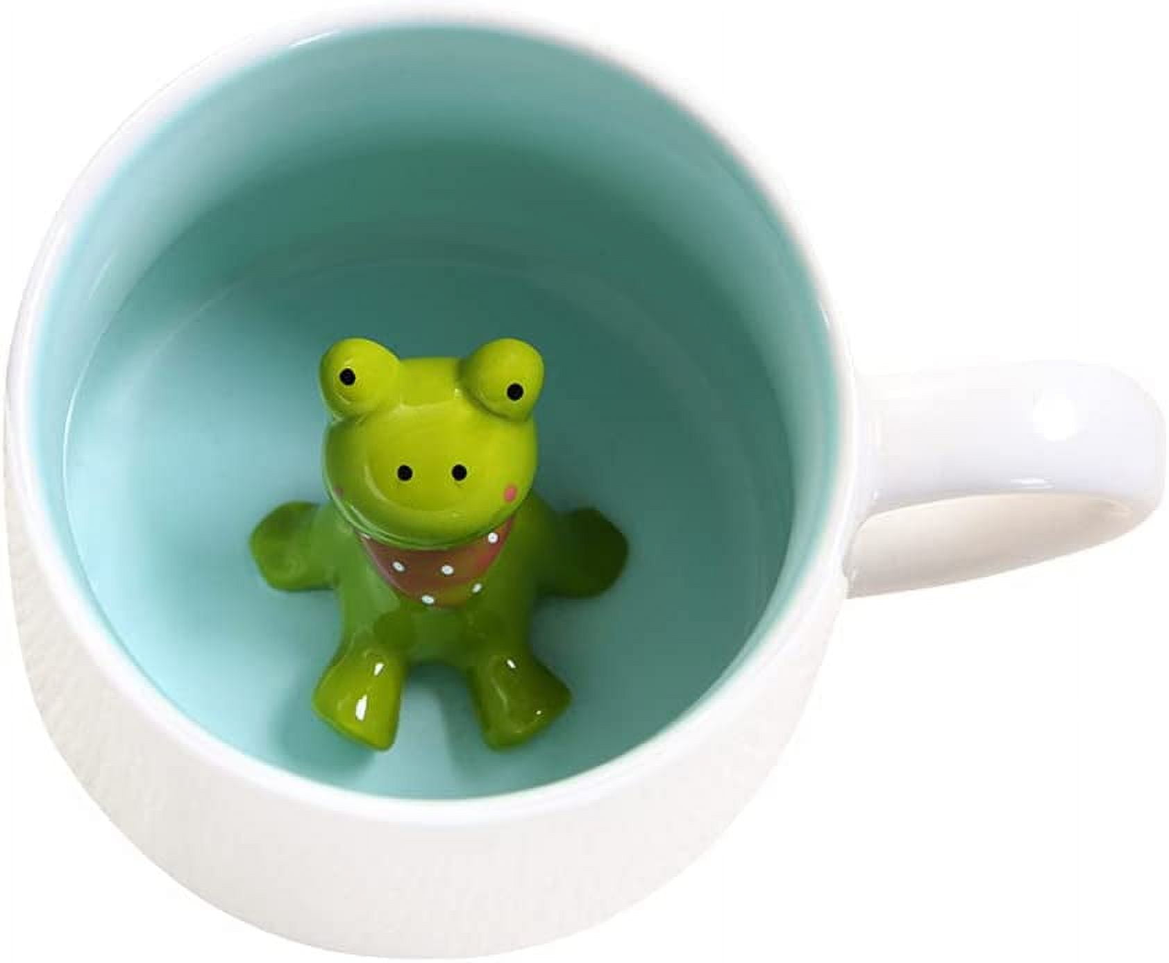300ml Creative Frog Ceramic Mugs 3D Cartoon Cup Hand Drawn Animal Coffee  Mug Gift Coffee Cup