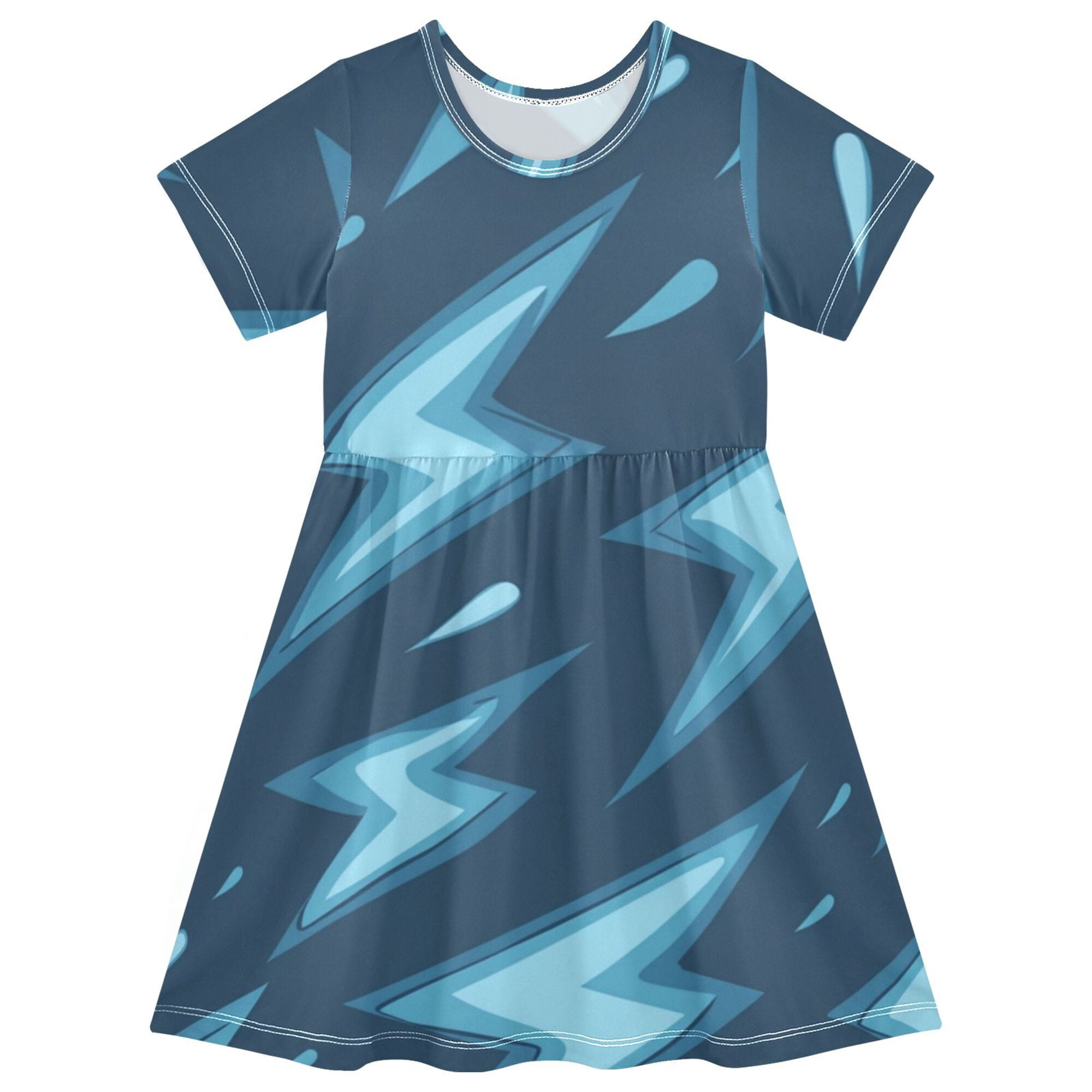 Cute girls short-sleeved dress, fresh summer model, comfortable and ...
