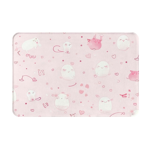  Cute greeting cards in pink carpet for home decoration, non slip and