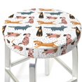 thumbnail image 1 of Cute heart Dog Round Bar Stool Seat Covers, Elastic Round Chair Cover Stool Seat Slipcover Bar Stool Cushions Round Pad for 12-14 inch, 1 of 5