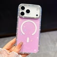 thumbnail image 1 of Cute for iPhone 16 Pro Max Magnetic Glitter Case, Luxury Bling Rhinestone Diamond Bumper Frame Case, Compatible with MagSafe, Sparkle Clear Anti-Yellow Protective Phone Cover for Women Girls, F, 1 of 9