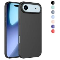 Cute iPhone 17 Air Silicone Case for Women - Soft TPU Protective Cover,Rugged Shockproof TPU Bumper, Hard PC Back, Military-Grade Drop Slim Fit for Apple iPhone 17 Air, Black
