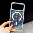thumbnail image 1 of Cute for iPhone 17 Magnetic Glitter Case, Luxury Bling Rhinestone Diamond Bumper Frame Case, Compatible with MagSafe, Sparkle Clear Anti-Yellow Protective Phone Cover for Women Girls, C, 1 of 9