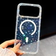 thumbnail image 1 of Cute for iPhone 17 Magnetic Glitter Case, Luxury Bling Rhinestone Diamond Bumper Frame Case, Compatible with MagSafe, Sparkle Clear Anti-Yellow Protective Phone Cover for Women Girls, D, 1 of 9