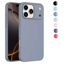 Cute iPhone 17 Pro Max Silicone Case for Women - Soft TPU Protective Cover,Rugged Shockproof TPU Bumper, Hard PC Back, Military-Grade Drop Slim Fit for Apple iPhone 17 Pro Max, Gray