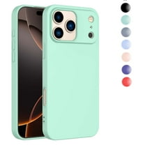 Cute iPhone 17 Pro Silicone Case for Women - Soft TPU Protective Cover,Rugged Shockproof TPU Bumper, Hard PC Back, Military-Grade Drop Slim Fit for Apple iPhone 17 Pro, Cyan