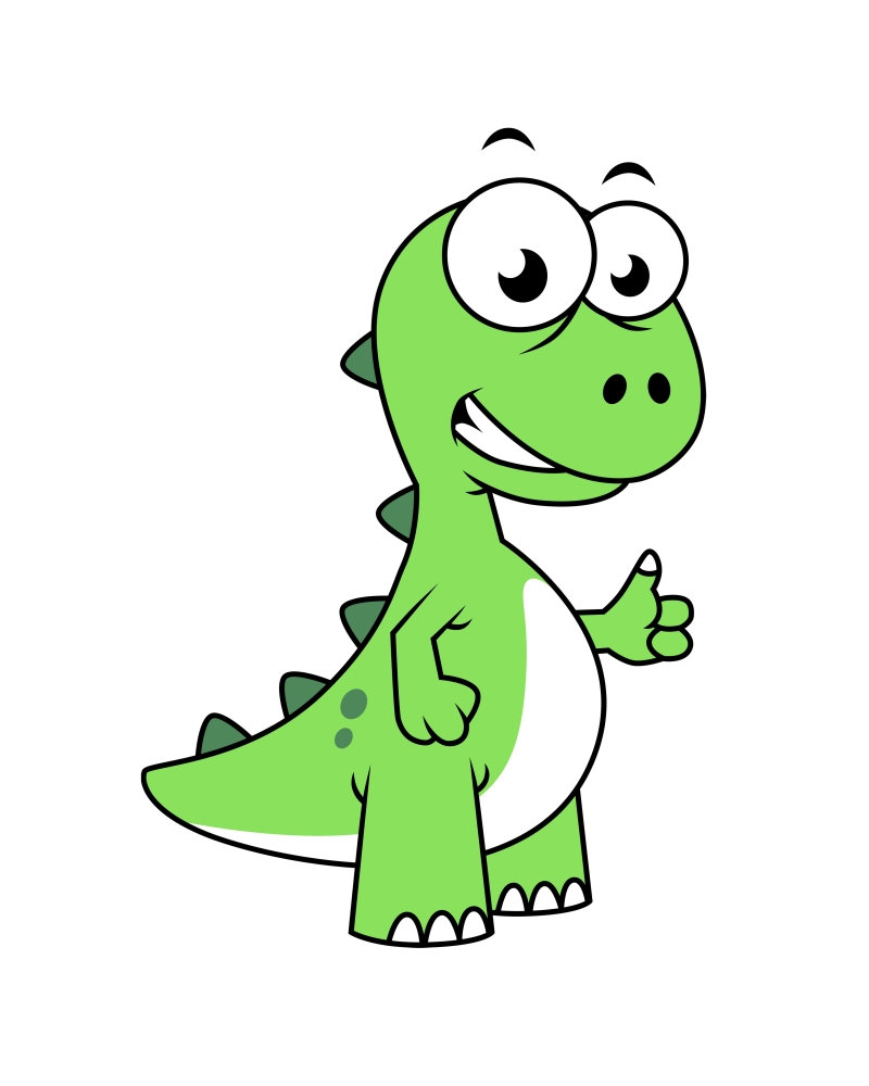 Cute illustration of Tyrannosaurus Rex Canvas Art - Stocktrek Images (13 x 16)