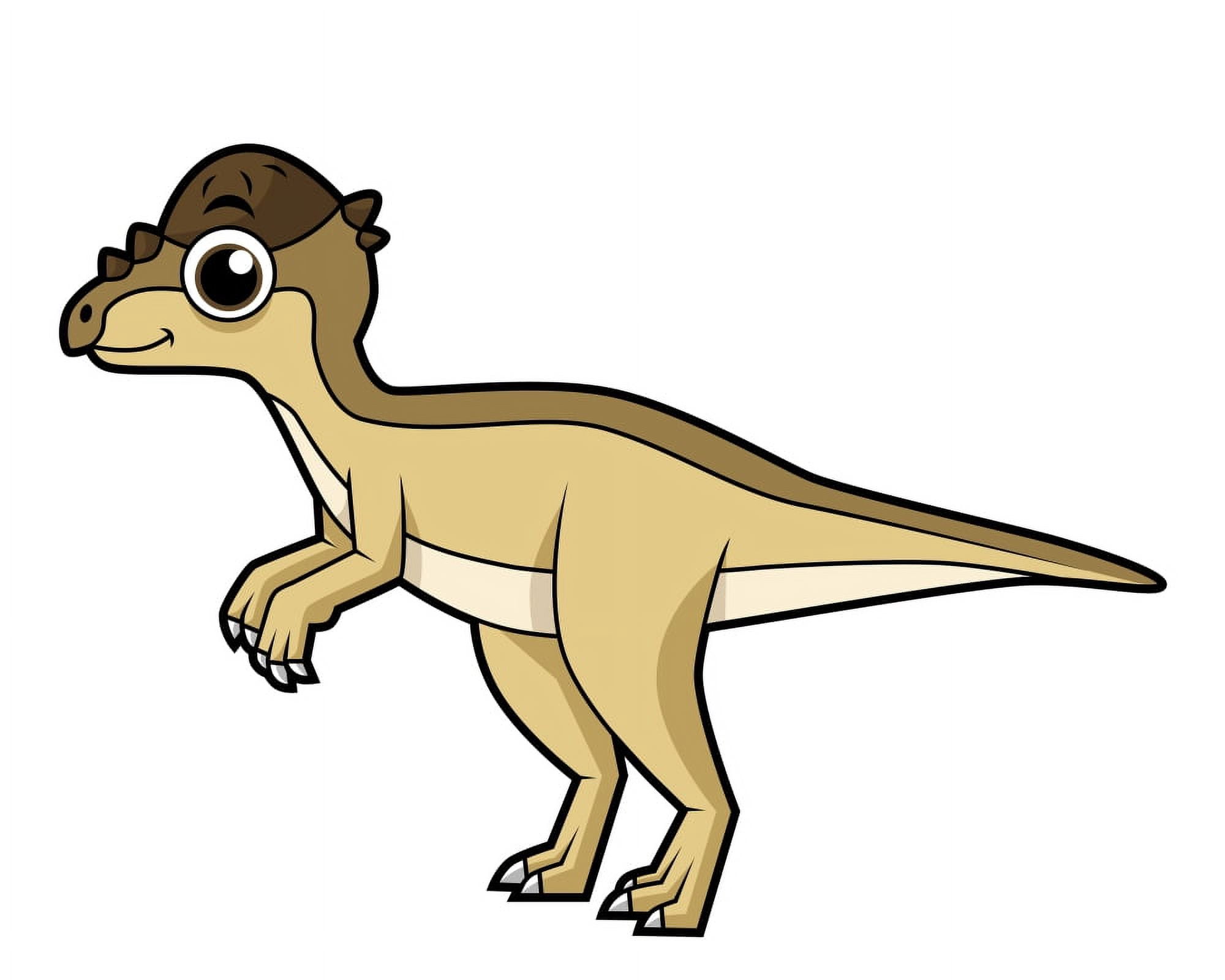 Cute illustration of a Pachycephalosaurus dinosaur Canvas Art - Stocktrek Images (16 x 13)