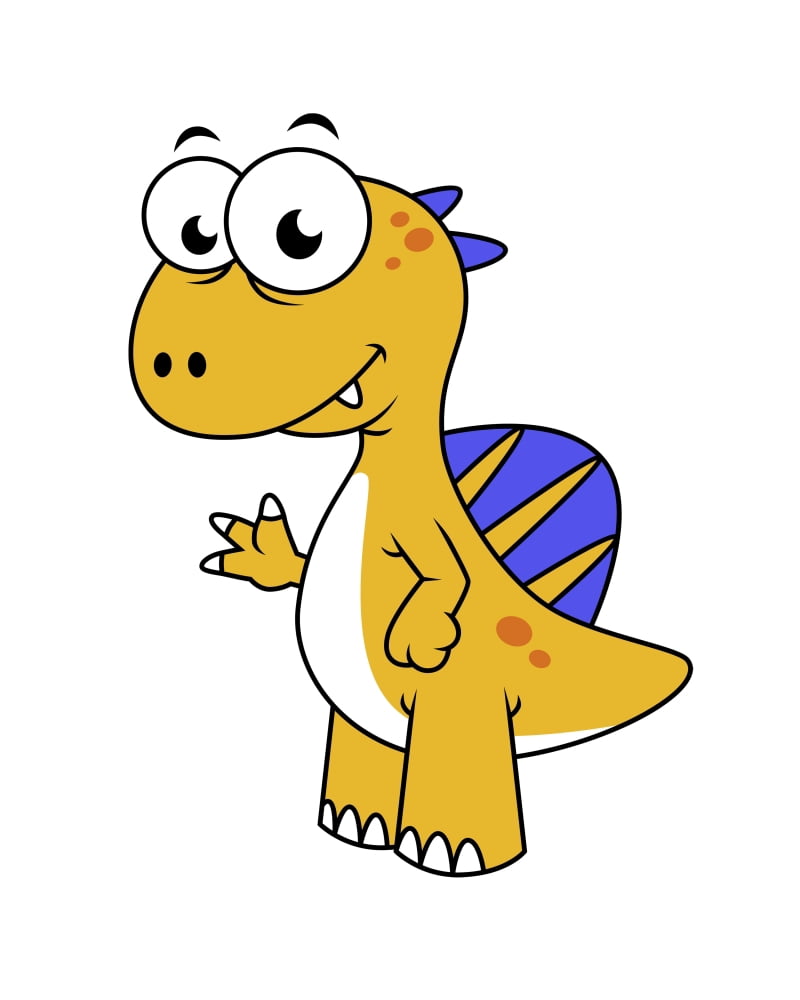 Cute illustration of a Spinosaurus Canvas Art - Stocktrek Images (26 x 32)