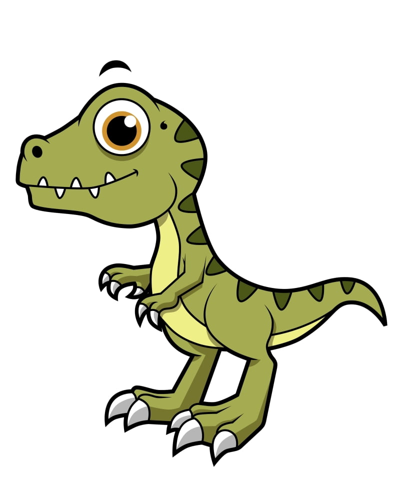 Cute illustration of a Tyrannosaurus Rex Canvas Art - Stocktrek Images (13 x 16)