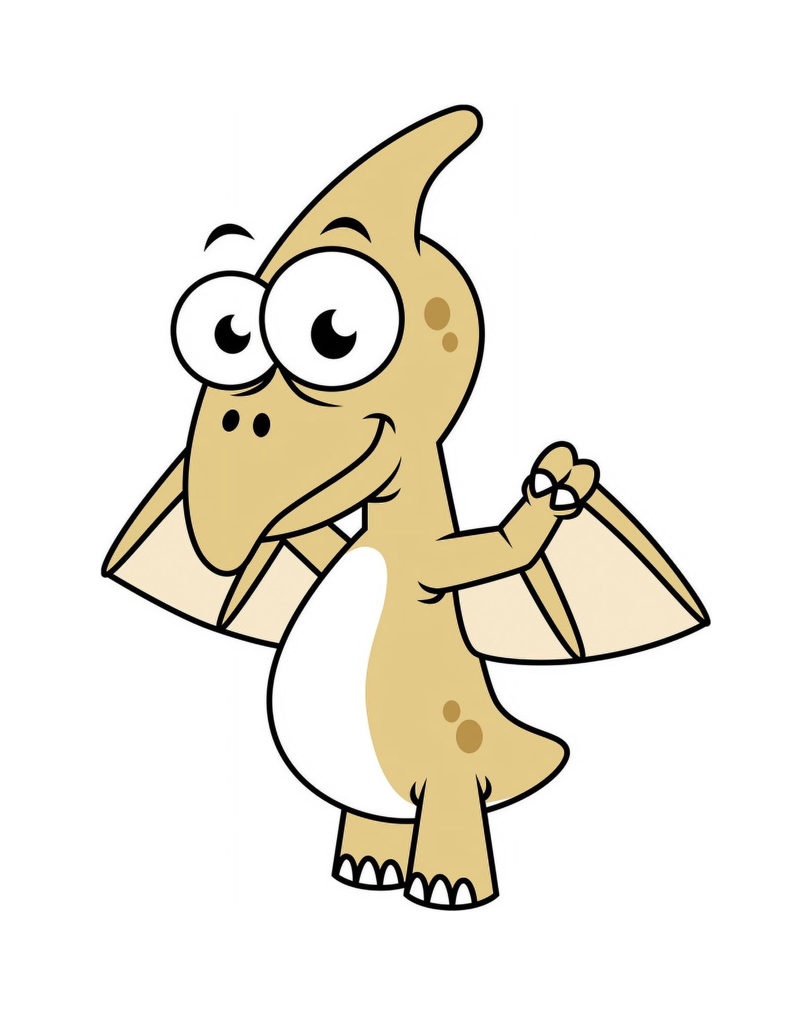Cute illustration of a pterodactyl Canvas Art - Stocktrek Images (13 x 16)