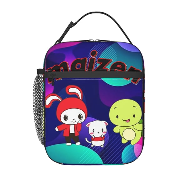 Cute jj Mikey Maizen Reusable Lunch Bag Cooler Tote Bag Adjustable Shoulder Strap Insulated Lunch Box for Office Picnic Beach