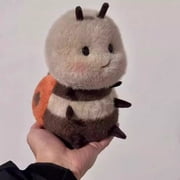 Cute ladybug Plush Toy, Soft Stuffed Animal, Kawaii Fluffy Insect Doll, Huggable Plushie for Kids, Teens & Collectors, Decorative Pillow for Bedroom, Desk & Nursery