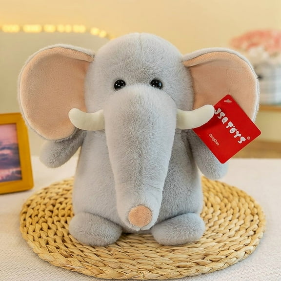 Cute lifelike big-bellied elephant plush toy
