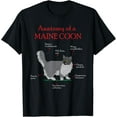 thumbnail image 1 of Cute maine coon pet cat anatomy- funny mainecoon gift T-Shirt mens t shirt，black，women，funny，misfits，men，journey，t-shirt, 1 of 4