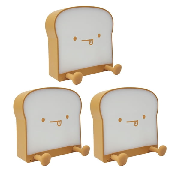 Cute night light, toasted bread LED night light, with charging, portable bedroom bedside light, birthday gift,style1
