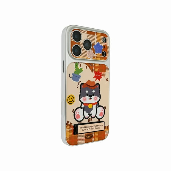 Cute painted animal puppy phone case and tablet case suitable for iPhone 17 16 15 14 13 Pro Max, iPad 7/8/9/Air 3 10.2/10.5/Pro 10/11/Air4/5 10.9/11inch M4 magnetic stand cover
