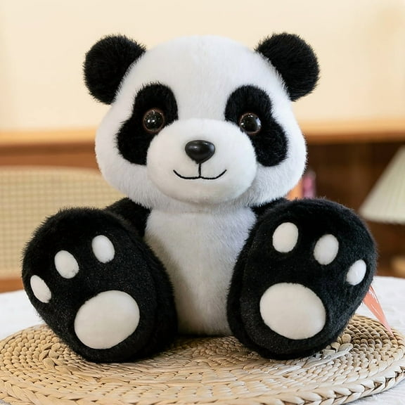 Cute panda plush stuffed pillow and stuffed toy