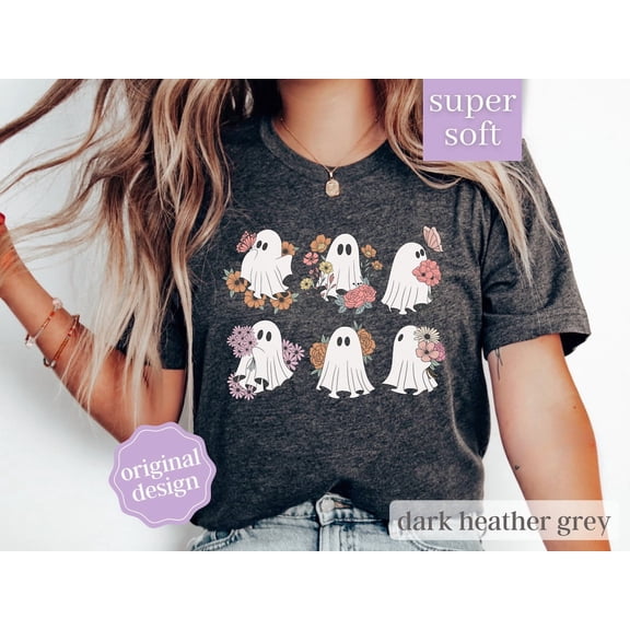 Cute season ghosts Shirt, season Shirt, Floral ghost season Shirt, Cute Ghost Tshirt, Trendy season Shirt, Cute Fall Shirt All Size S-5Xl