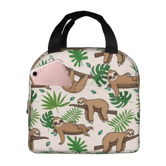 Cute sloth Lunch Box for Women Men Insulated Lunch Bag Women Cute Lunch Bags for Women Adults Cooler Tote Bag for Work Picnic Gifts