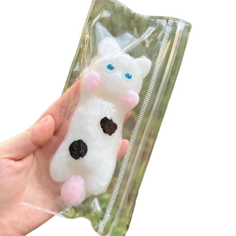Cute super soft mud cow cat strip pinching decompression pinching toy ...